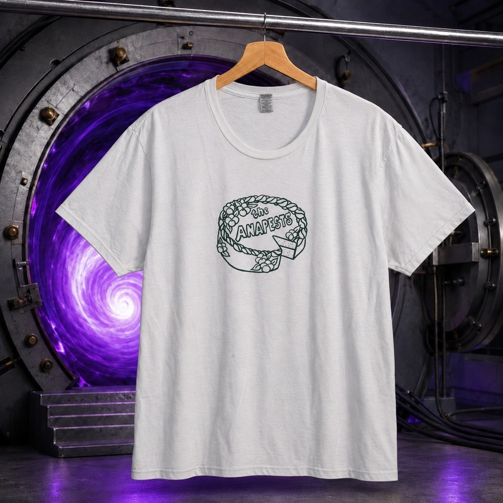 The Anapests Band Graphic Tee White Green Large Gildan Heavy Cotton Shirt